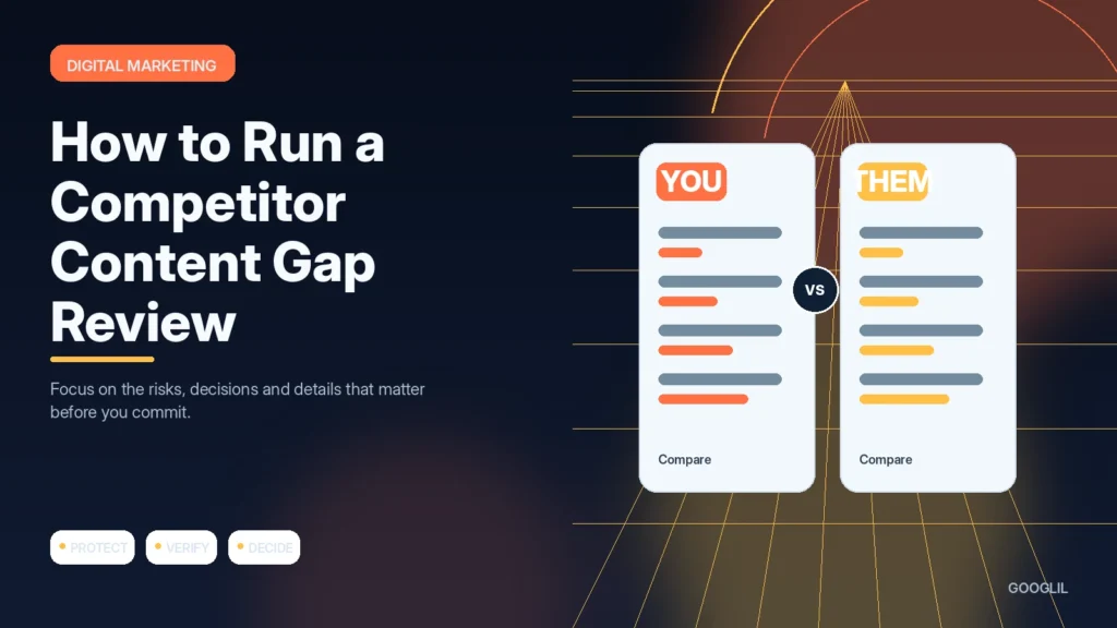 How to Run a Competitor Content Gap Review — Digital Marketing featured article illustration