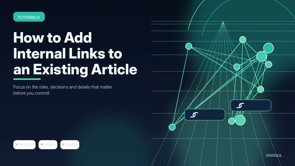 How to Add Internal Links to an Existing Article — Tutorials featured article illustration