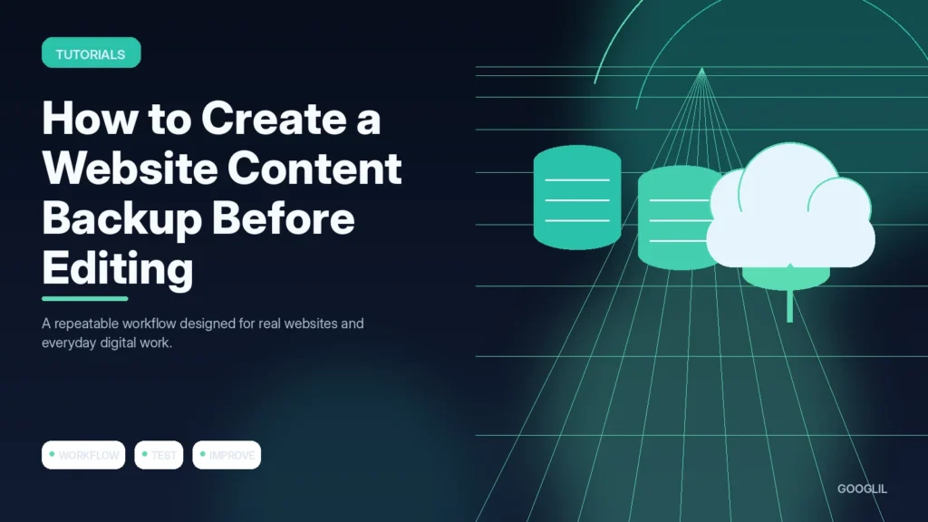 How to Create a Website Content Backup Before Editing — Tutorials featured article illustration