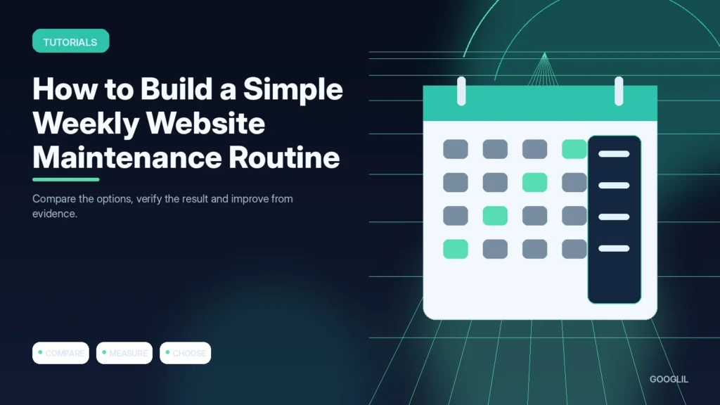 How to Build a Simple Weekly Website Maintenance Routine — Tutorials featured article illustration